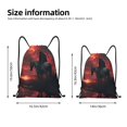 thumbnail image 4 of Drawstring Backpack - Lone Rider Under Red Sky Splash Proof Small Drawstring Gym Bag for Women Men, Cinch Sports String Bag Backpack for Travel Swimming Beach, 4 of 8