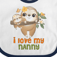 thumbnail image 4 of Inktastic Cute Sloth I Love My Nanny Boys or Girls Baby Bib, 4 of 4