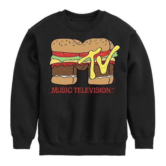 MTV Logo - Burger Logo - Toddler And Youth Crewneck Fleece Sweatshirt