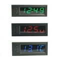 thumbnail image 4 of KERISTE 12V 3in1 Vehicle Car Kit Thermometer + Voltmeter + Clock LED Digital Display Green, 4 of 8