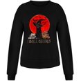 thumbnail image 3 of Chandails en Molleton d'Halloween pour Femmes Imprimé Squelette de Citrouille Surdimensionné Automne Chaud Doux Manches Longues Col Rond Pull Tops, 3 of 5