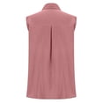 thumbnail image 3 of WCJM Turtleneck Tops for Womens Button Down Casual Shirts Cotton Short Sleeve Blouses Solid Summer Tops with Pocket Racerback Tank Tops for Women Cotton Blouses for Women Work Shirts for Women, 3 of 5