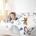 thumbnail image 4 of Homewish Kawaii Flying Dragonfly 2pcs Bedding Comforter Set For Preppy Children Kids,Cartoon Gradient Rainbow Twin Comforter Sets,Dreamy Princess Breathable Bedding Set, 4 of 8