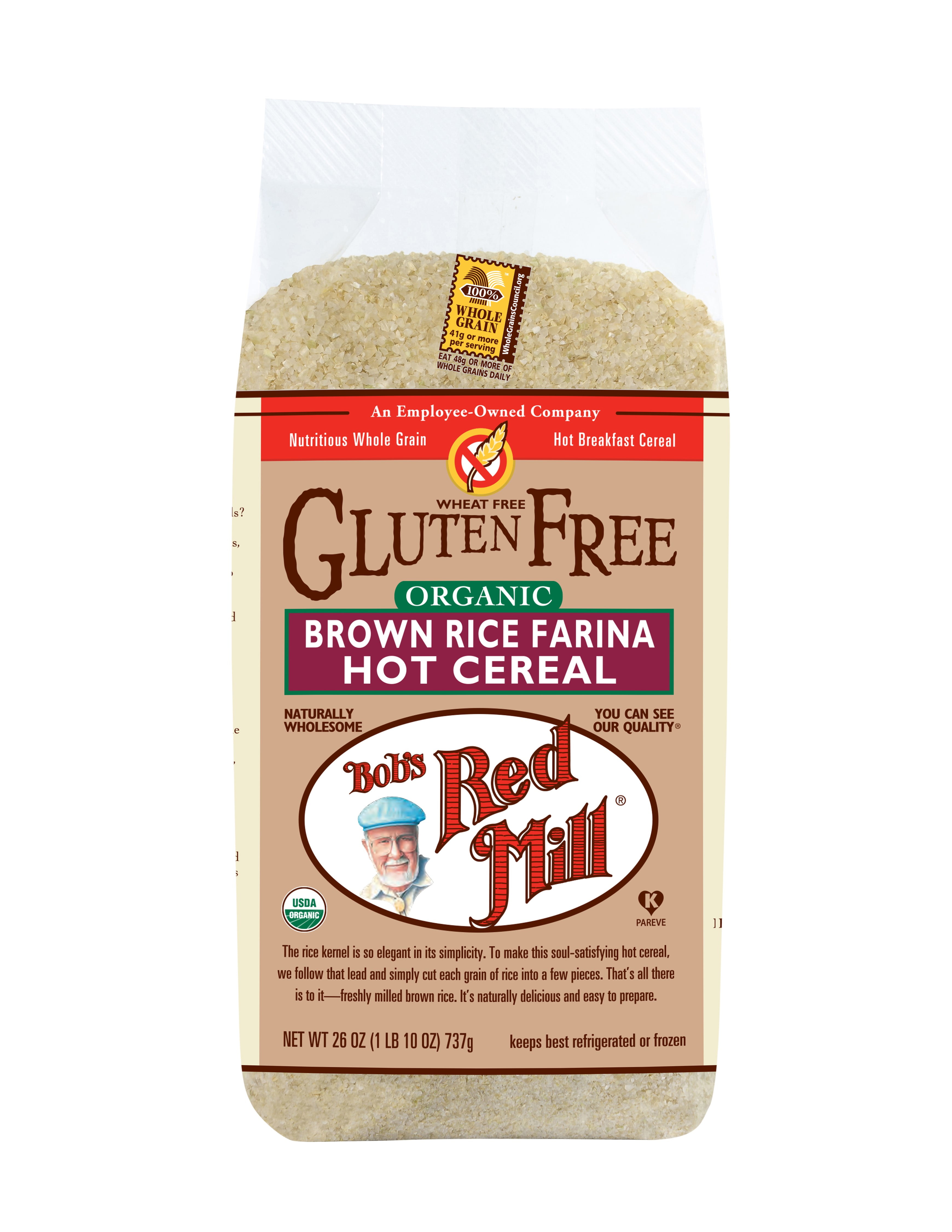 Bob's Red Mill, Brown Rice Farina Hot Cereal, Organic, 26 Oz