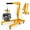 Yellow Foldable Shop Crane, variant on Muweixin 2 Ton Engine Hoist, 4400lbs Heavy Duty Yellow Engine Lift Crane with 9t Hydraulic Jack, Foldable Cherry Picker for Auto Repair, Engine Removal, Lifting Jobs