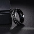 thumbnail image 4 of Mens Anxiety Rings Fidget Rings For Men Women Chain Spinner Rings For Kids Teen Titanium Steel Rings, 4 of 5