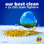 Tide Oxi Boost Power PODS Laundry Detergent Pacs, 57 Count, Set-In Stain Removal + Oxi Power, laundry soap detergent pacs