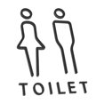 thumbnail image 4 of Letrero de inodoro Sunnimix 2 piezas Tablero de Señalización Baño negro, 4 of 8