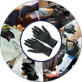 thumbnail image 6 of 100/50/20Pcs Disposable Tattoo Gloves Black Latex Permanent Waterproof Permanent Nitrile Tattoo Gloves for Household Cleaning (20pcs L), 6 of 7