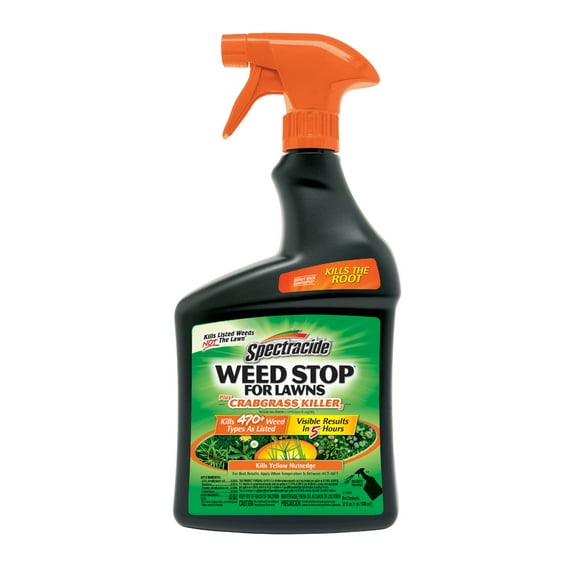 Spectracide Weed Stop for Lawns Plus Crabgrass Killer, Ready-to-Use Spray, 32 ounces