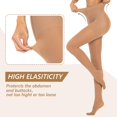 thumbnail image 3 of MANZI 2 Paires de Collants de Compression pour Femmes Modelants Collants Noirs 10-15mmHg Support 50D Collants Opaques Bas de Compression, Noir+naturel, S, 3 of 3