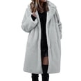 thumbnail image 2 of Conairie Pea Coat for Womens Notch Lapel Single Elegant Warm Trench Wool Coat 2025 Fall Winter Mid Long Overcoat Jacket Red L, 2 of 5