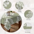 thumbnail image 5 of Baroque Sage Green Table Cloth Waterproof Tablecloths, Vintage Damask Classic Floral Tablecloth Dining Table Cover for Kitchen Party Tabletop Outdoor, Rectangle Tablecloth 52x70 Inch, 5 of 9