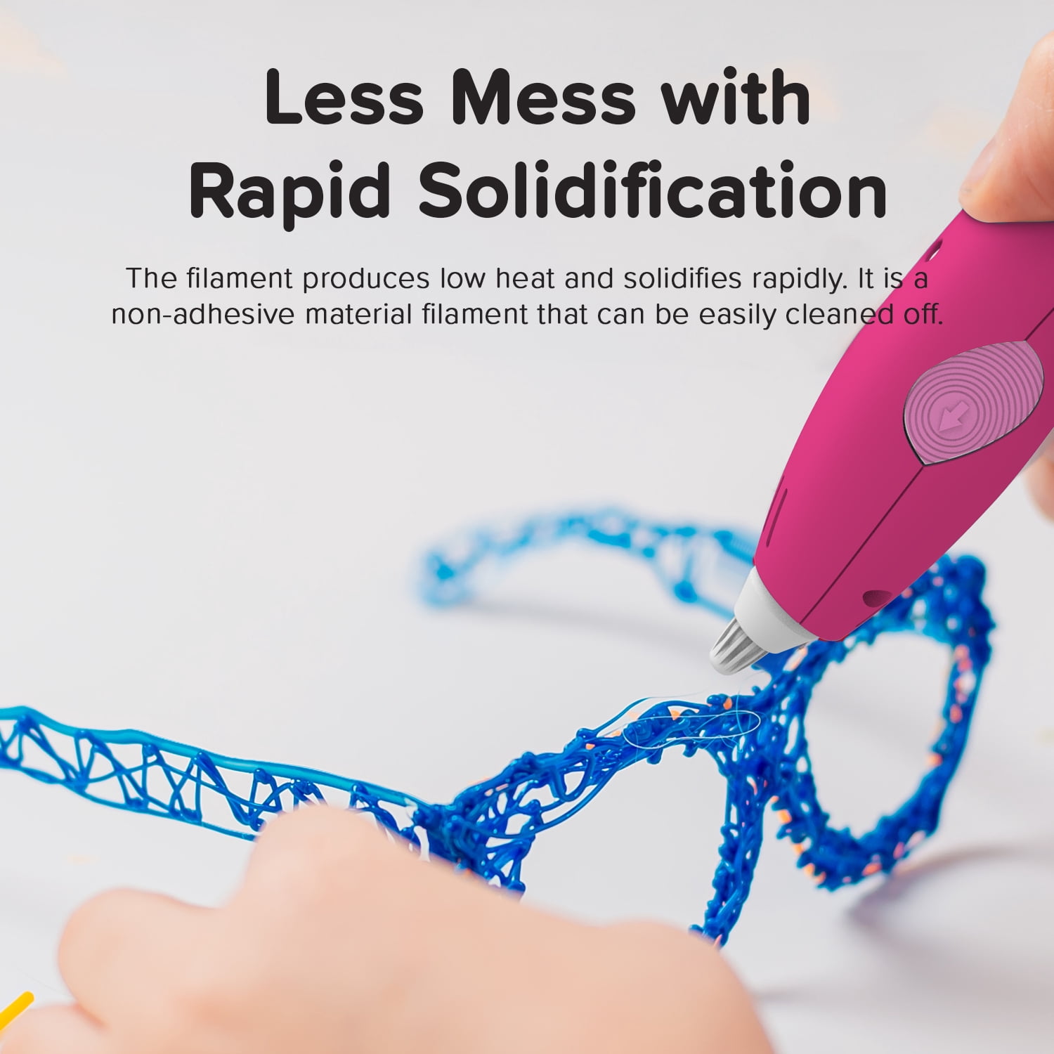 myFirst 3D Pen Make (Red) Starter Kit-Wireless, Rechargeable, 6 PCL Filaments (Ages 5-15)