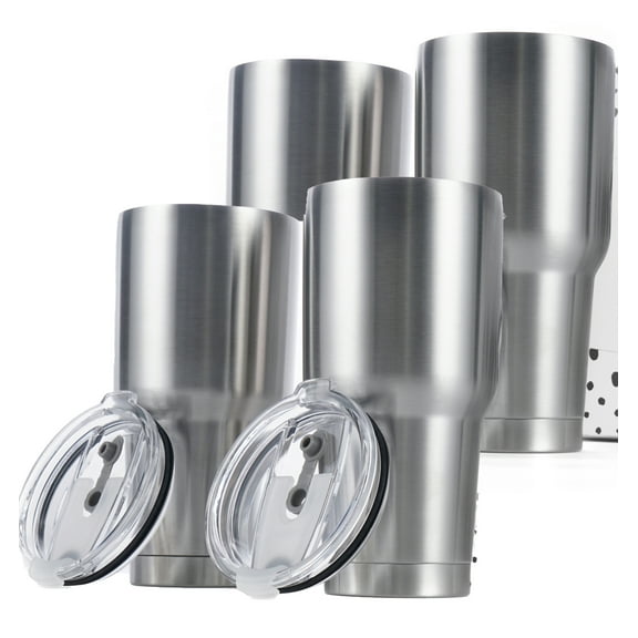 Stainless Steel Tumbler 30oz - 4 Pack Double Wall Vacuum Insulated Tumbler