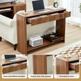 thumbnail image 4 of Wirrytor Console Table, Sofa Table for Living Room, Narrow Sofa Table with 2 Drawer and Open Storage Shelf, Hallway Table and Couch Table Behind Sofa,Walnut, 4 of 7