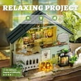 thumbnail image 2 of MOJINO DIY Miniature House Kit, Tiny Home Kit with LED Light, Mini House Build Craft Kits for Adults and Teens, Home Decor Creative Gift for Family/Friends (Plants Studio), 2 of 5
