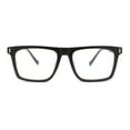 thumbnail image 2 of Stylish Classy Squared Rectangle Horn Rim Plastic Fashion Reading Glasses All Brown +2.50, 2 of 4