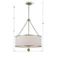 thumbnail image 6 of 518-SA Crystorama Lighting Broche - Six Light Chandelier-Antique Silver Finish    -Traditional Installation, 6 of 6