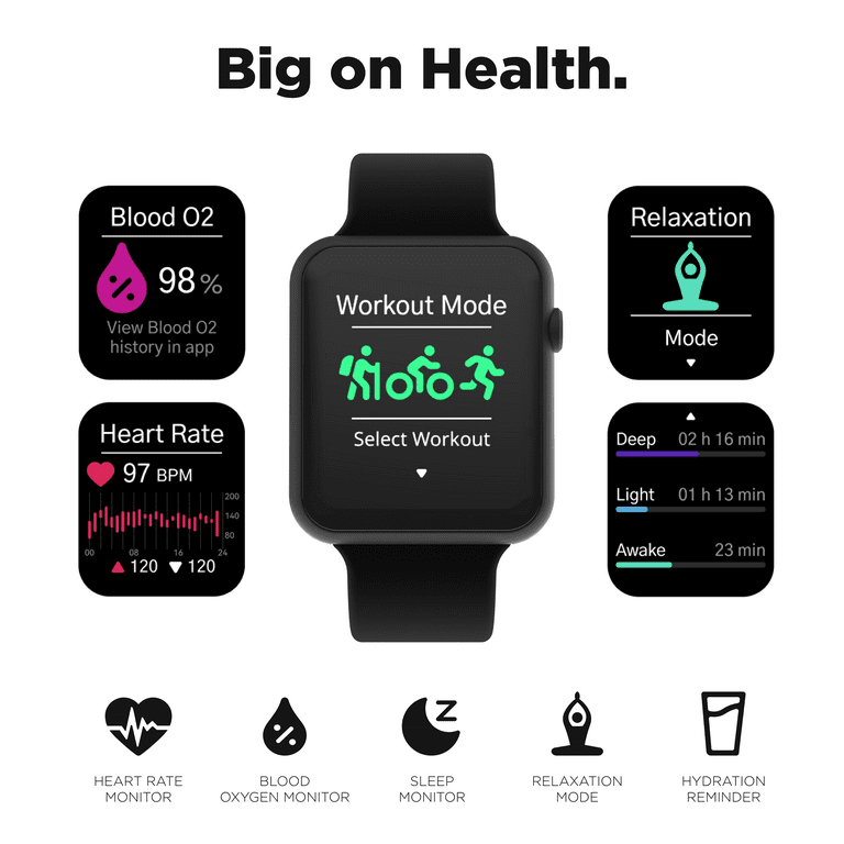 Itouch Air 4 Unisex Adult Smartwatch Jillian Michaels 90 Days