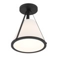 thumbnail image 4 of Crystorama Fulton 1 Light Black Semi Flush Mount, 4 of 5