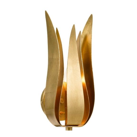 511-GA Crystorama Lighting Broche - One Light Wall Mount in Classic Style - 8 Inches Wide by 14 Inches High-Antique Gold Finish