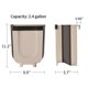 thumbnail image 5 of ZHAOCHENG Pequeño bote de basura colgante para cocina, mini bote de basura plegable para gabinete, automóvil, dormitorio y baño, plástico, 2,4 galones, color café, 5 of 5