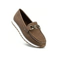 thumbnail image 3 of Women Casual Shoes - Wedge Slip-On Loafer, Flat Round Toe, Low Heel Buckle, Soft Bottom, 3 of 8
