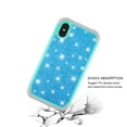 thumbnail image 4 of SOATUTO For iPhone X Phone Case, Cute Shockproof Glitter Sparkle Bling Silicone PC Hybrid Armor Phone Case Cover for Apple iPhone X/XS 5.8 Inch(Blue+Gray), 4 of 6