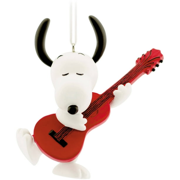 Hallmark Peanuts Snoopy with a Guitar Resin Ornament