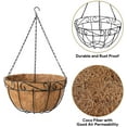 thumbnail image 6 of Amagabeli 4 Pack Hanging Baskets for Plants 10 Inch Hanging Plant Baskets Hanging Planters Outdoor With Coco Liner Round Wire Metal Artificial Christmas Flower Baskets Garden Decoration Black Basket10, 6 of 8