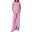 Pink, variant on hoksml Women's Polka Dot 2 Piece Outfit, V Neck Cap Sleeve Top and Elastic Waist Wide Leg Pants Casual Lounge Set