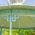 thumbnail image 4 of 10.7ft. Tall Opulent Round Iron Gazebo with Side Walls & Planters in Light Blue "Tsugo", 4 of 6