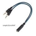 thumbnail image 2 of Headset Adapter 3.5mm Audio Jack Y Cable Headphone Adapter 3.5mm Mic Cable, 2 of 4