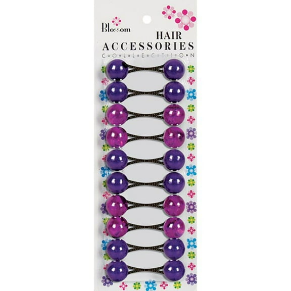BLOSSOM - Hair Knocker Ball Clear Purple 10PCs #PPP01-07