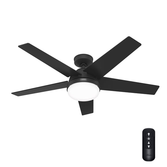 Ventilador de Techo Hunter con Luz LED Apto para Interior y Exterior color negro mate