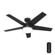thumbnail image 1 of Ventilador de Techo Hunter con Luz LED Apto para Interior y Exterior color negro mate, 1 of 11