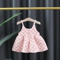 thumbnail image 5 of Nrmvnmi Toddler Baby Girls Sleeveless Dress Front Bowknot Checkerboard Print Sling Cotton Summer Dress Princess Casual Dress, 5 of 9