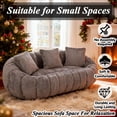 thumbnail image 6 of Lovableguy Floral-shaped Bean Bag Couch for Adults,Soft Faux Fur Loveseat Boneless Floor Sofa with 3 Pillow for Small Space,Bedroom,Apartment,Gray, 6 of 7