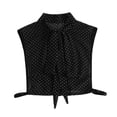 thumbnail image 1 of Cuello falso desmontable Sunnimix con lazo de gasa Negro, 1 of 8