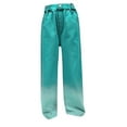 thumbnail image 5 of Tfken Pants For Girls Children Gradient Casual Daily Wear Trendy Straight-Leg Elastic Waist Green Trousers Size 3-4 Yearsc, 5 of 5