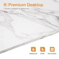 thumbnail image 2 of ODK Bureau d'Angle Moderne Triangle avec Grand Tiroir, Marbre Doré, 2 of 8