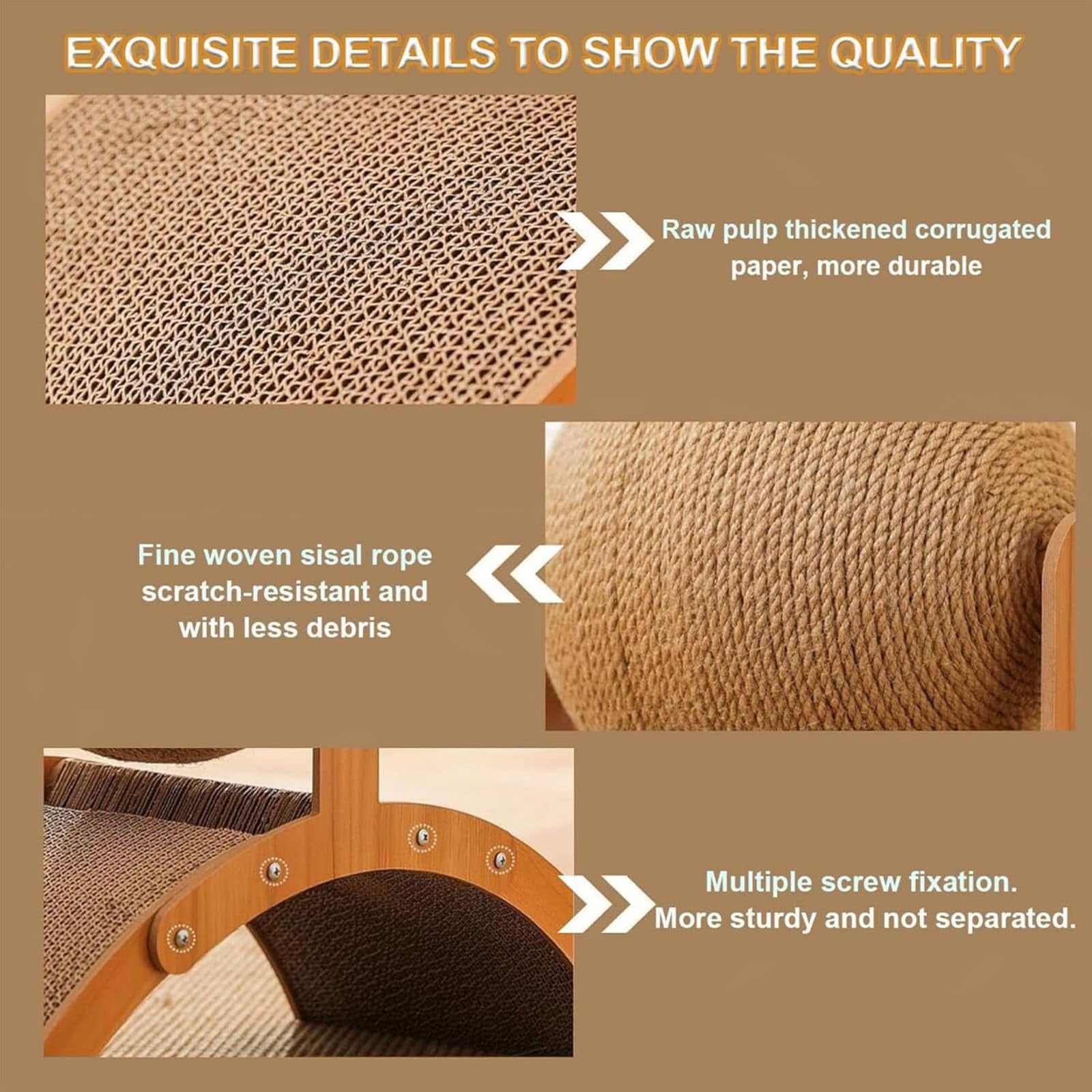 Cat Scratching Ball on Stand, Solid Wood Slanted Cat Scratching Board Design, with 360° Rotating Natural Sisal Ball, 2-in-1 Interactive Cat Scratcher Toy, for Indoor Cat Kittens