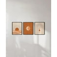 thumbnail image 5 of HAUS AND HUES Mid Century Wall Art and Terracotta Decor Set of 3 Mid Century Art Prints | Moon Wall Art | Boho Art Wall Decor | Mid Century Modern Wall Art | Geometric Decor BLACK FRAMED 11x14, 5 of 6