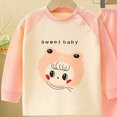 thumbnail image 6 of NOLDARES Baby Toddler Boys Outfits 2 Piece Printed Long Sleeve Pullover Top Thick Sweatpants Round Neck Casual Fall Clothes Set Size:18-24 M,Light Pink, 6 of 9