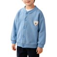 thumbnail image 3 of CPNG Girls and Boys Knit Cardigan Coat Button Down V Neck Long Sleeve Jacket with Cute Embroidery Unisex Lightweight Casual Cardigan Sweater, 3 of 8