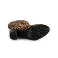thumbnail image 5 of BLISSFUL STEP Women's Mid-calf Round Toe Block Heel Boots Leopard 8.5, 5 of 8