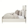 thumbnail image 3 of Michael Amini Penthouse Short Queen Panel Bed - Frosted Linen, 3 of 12