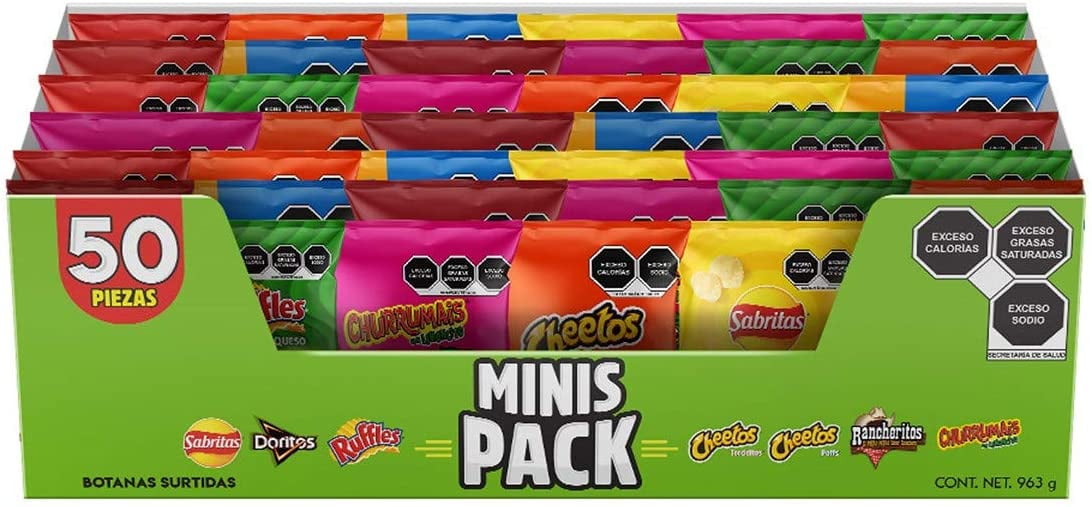 Genérico Sabritas Minis Surtido Botana Papas Fritas - 50 Piezas ...