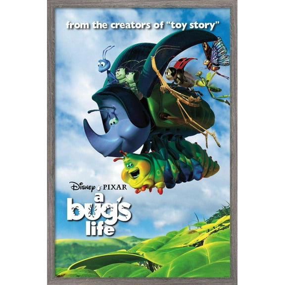 Disney Pixar A Bug's Life - One Sheet Wall Poster, 22.375" x 34", Framed